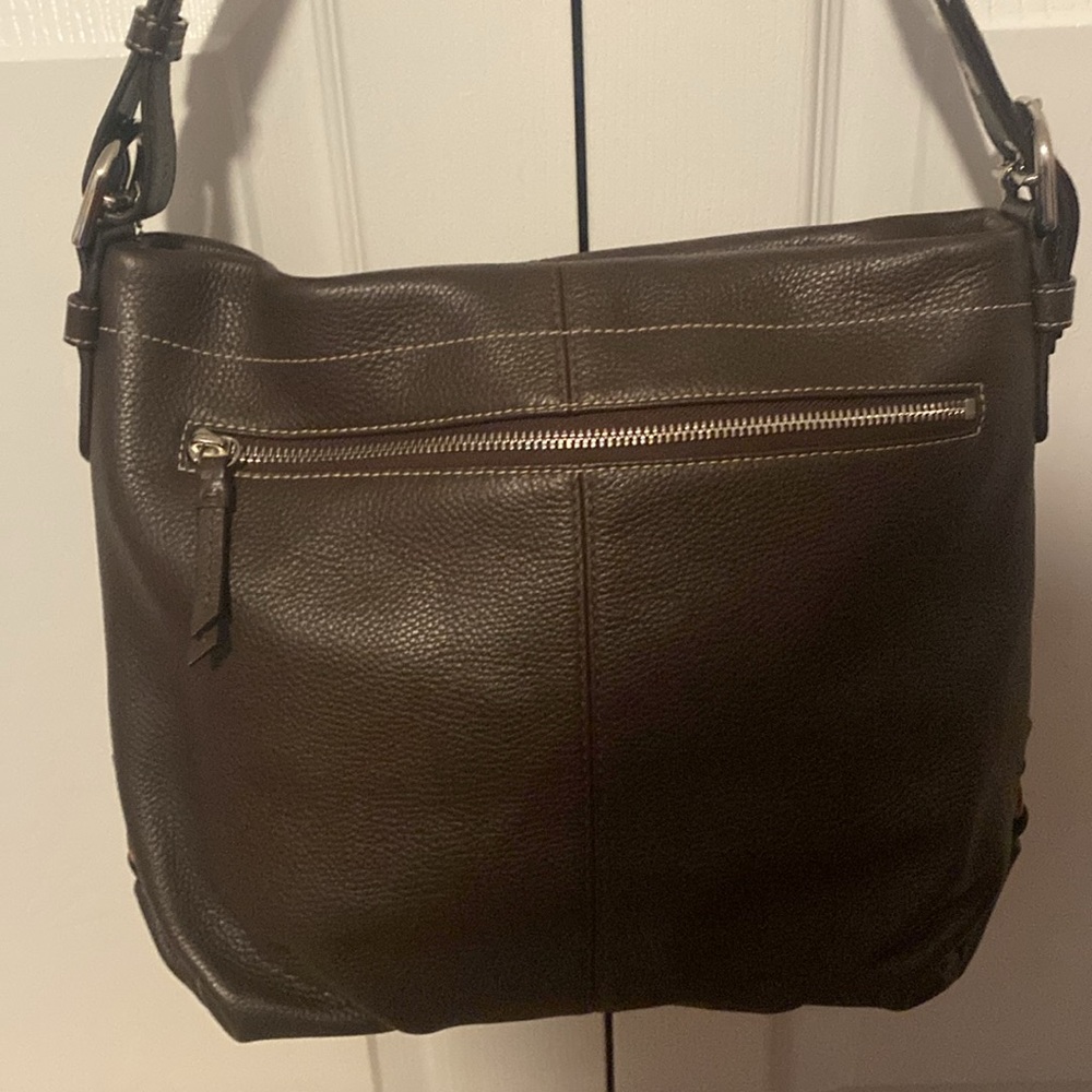 COACH🤎Chocolate Brown🤎Pebble Leather Duffle Shoulder/Crossbody Bag/Like New - Picture 11 of 11